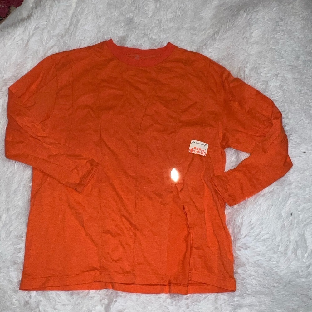 FP Movement by Free People oversized Orange Long Sleeve Tee - Picture 2 of 6